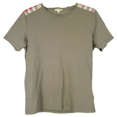 burberry brit check shoulder patch t-shirt|burberry store online.